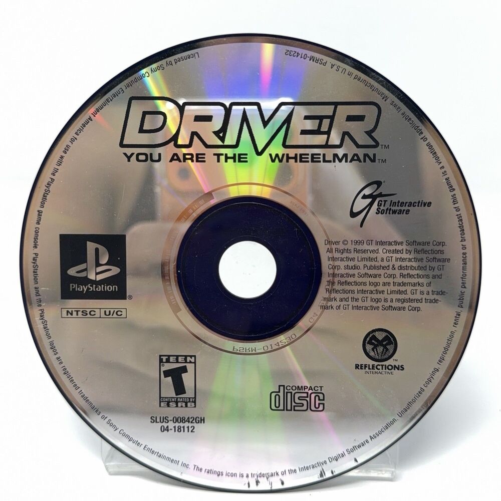 Driver Sony PlayStation PS1 1999 Disc Only Refurbished Tested